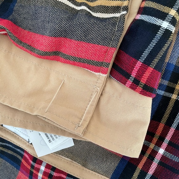 Abercrombie & Fitch Tan / Camel Trench Coat with Red Plaid Lining - Picture 7 of 10